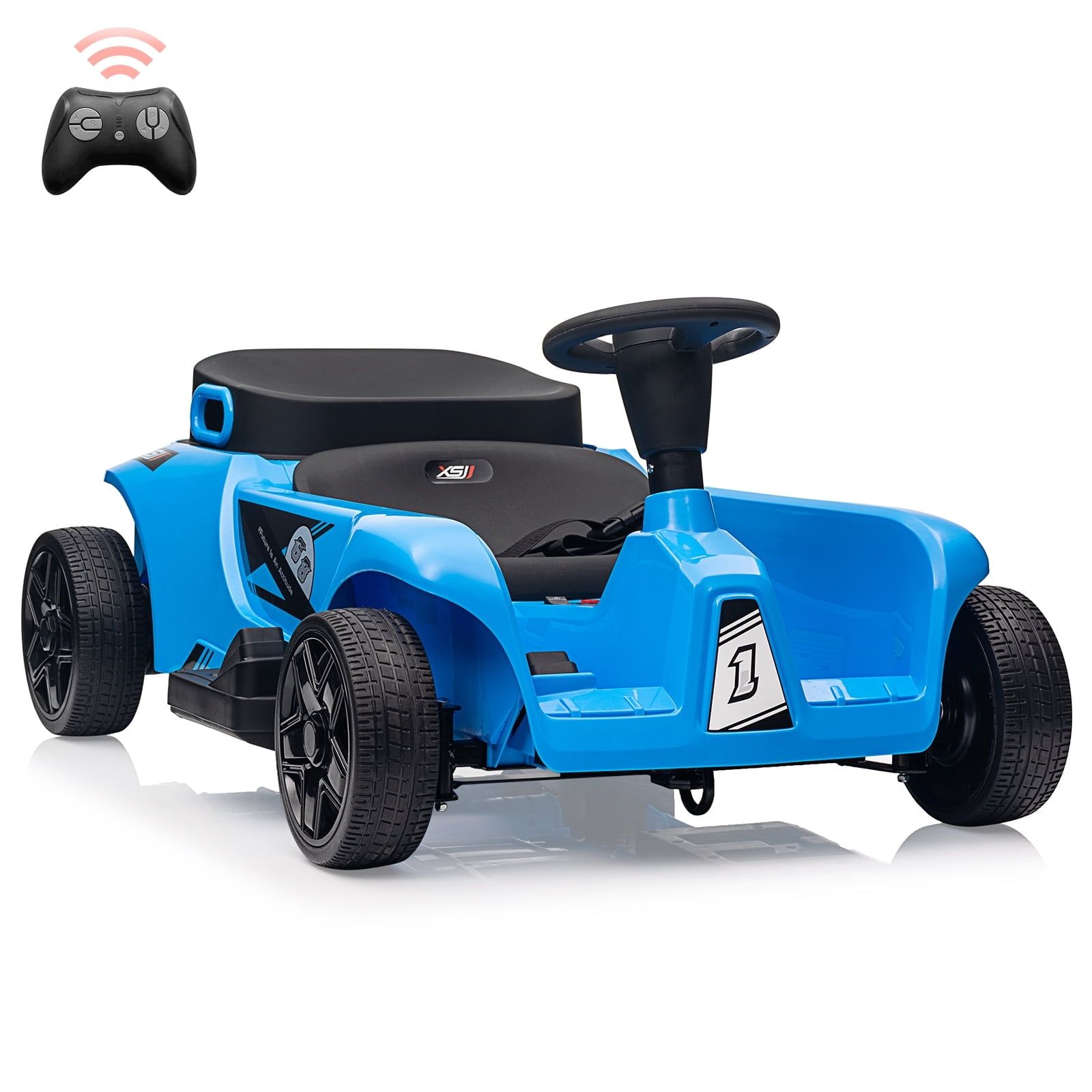 Blue 24V Kids Ride-On Truck with Remote Control