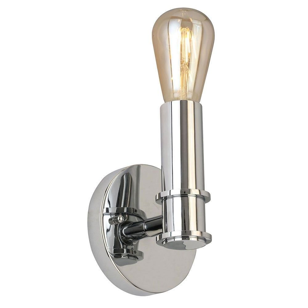 Modern Chrome Dimmable Direct Wired Wall Sconce