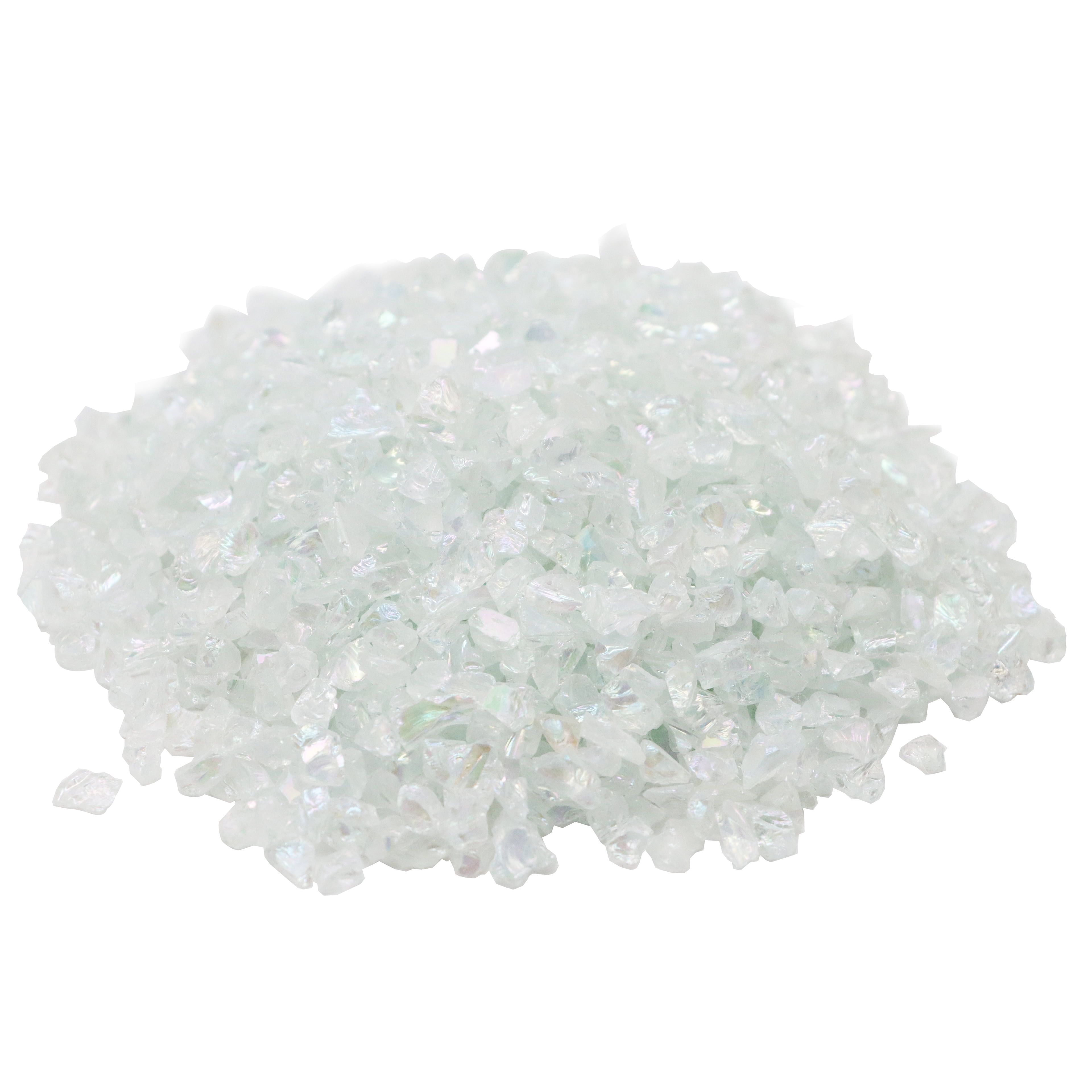 20oz White Crushed Glass Decorative Filler for Holiday Decor