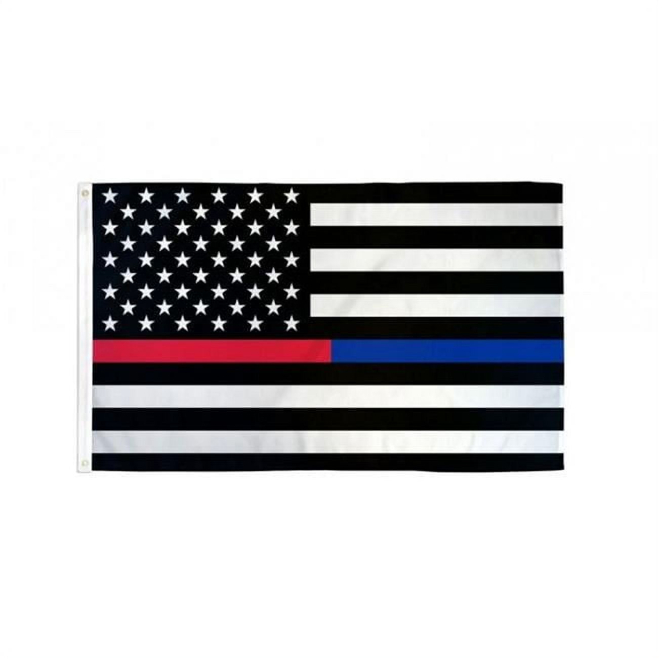 Patriotic Thin Blue and Red Line Polyester Flag