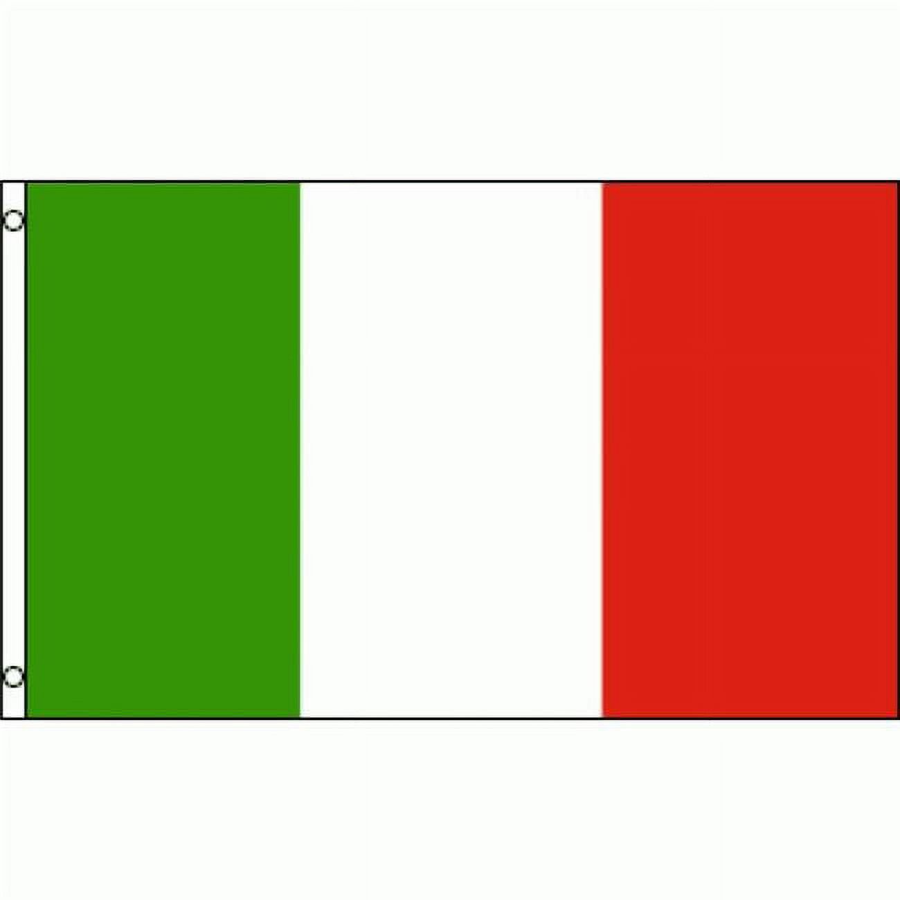 36 x 60 Inch Italy Polyester Flag with Canvas Header