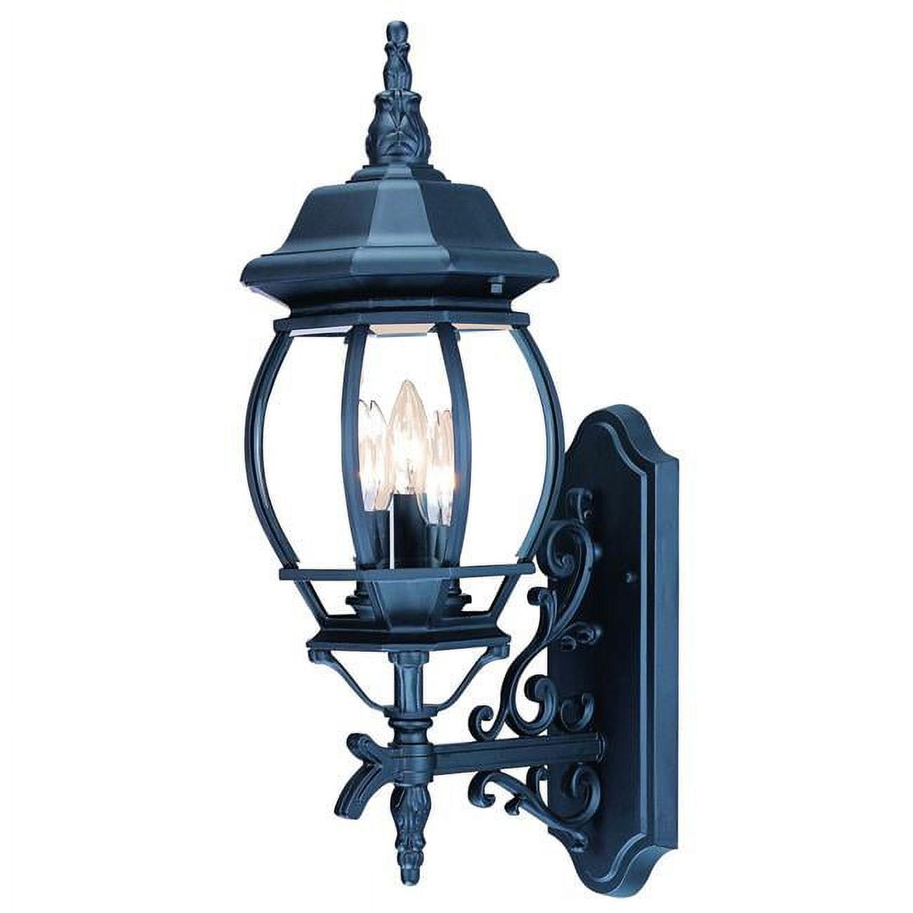 Elegant Matte Black Swing Arm Wall Lantern with Clear Glass