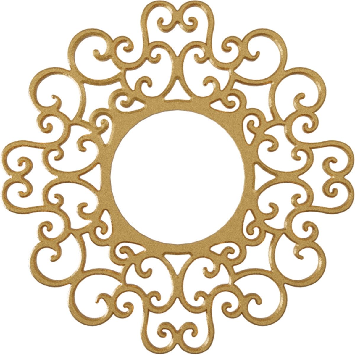 Gold 22" PVC Pierced Ceiling Medallion with Filigree Design