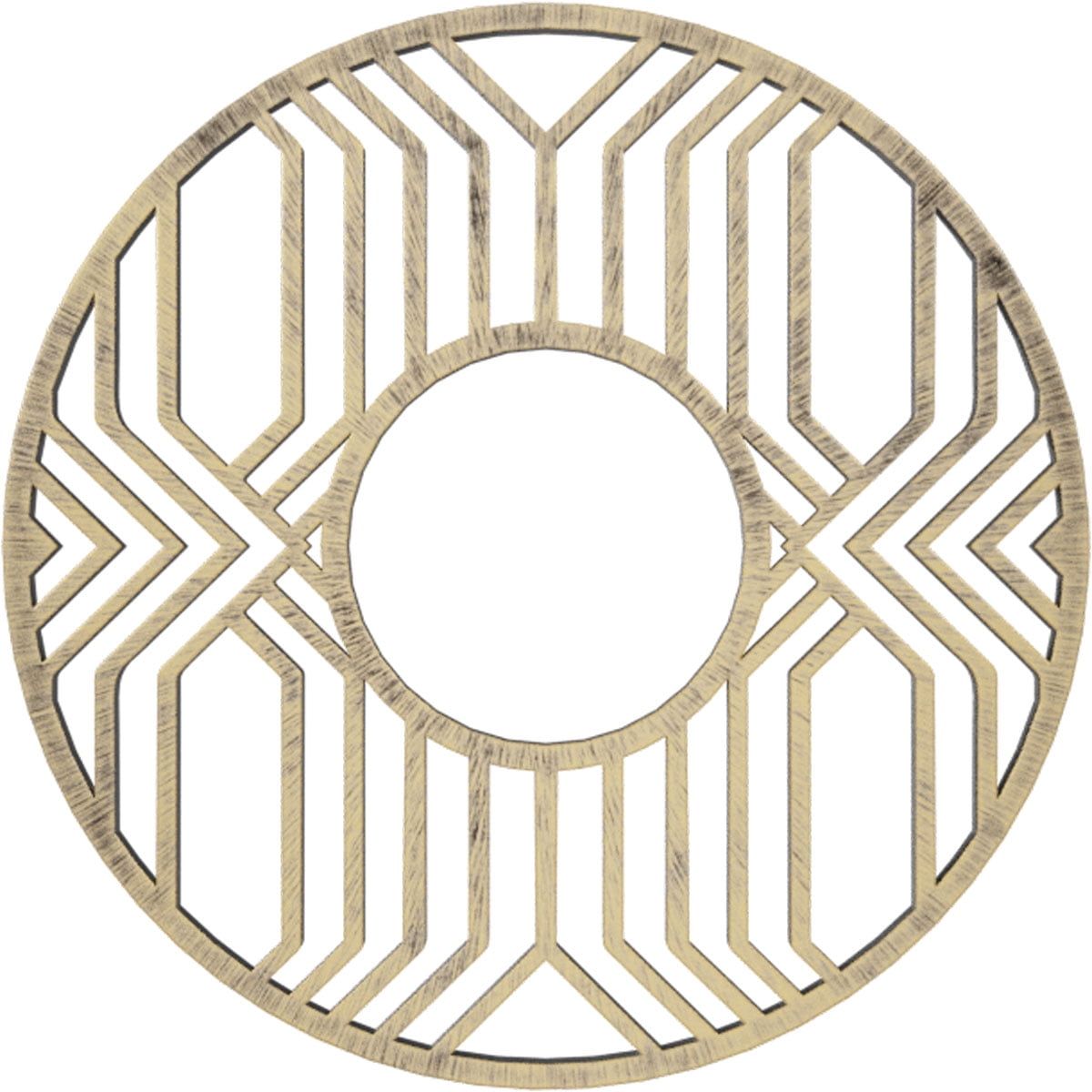 22-Inch Antiqued Pale Gold PVC Pierced Ceiling Medallion