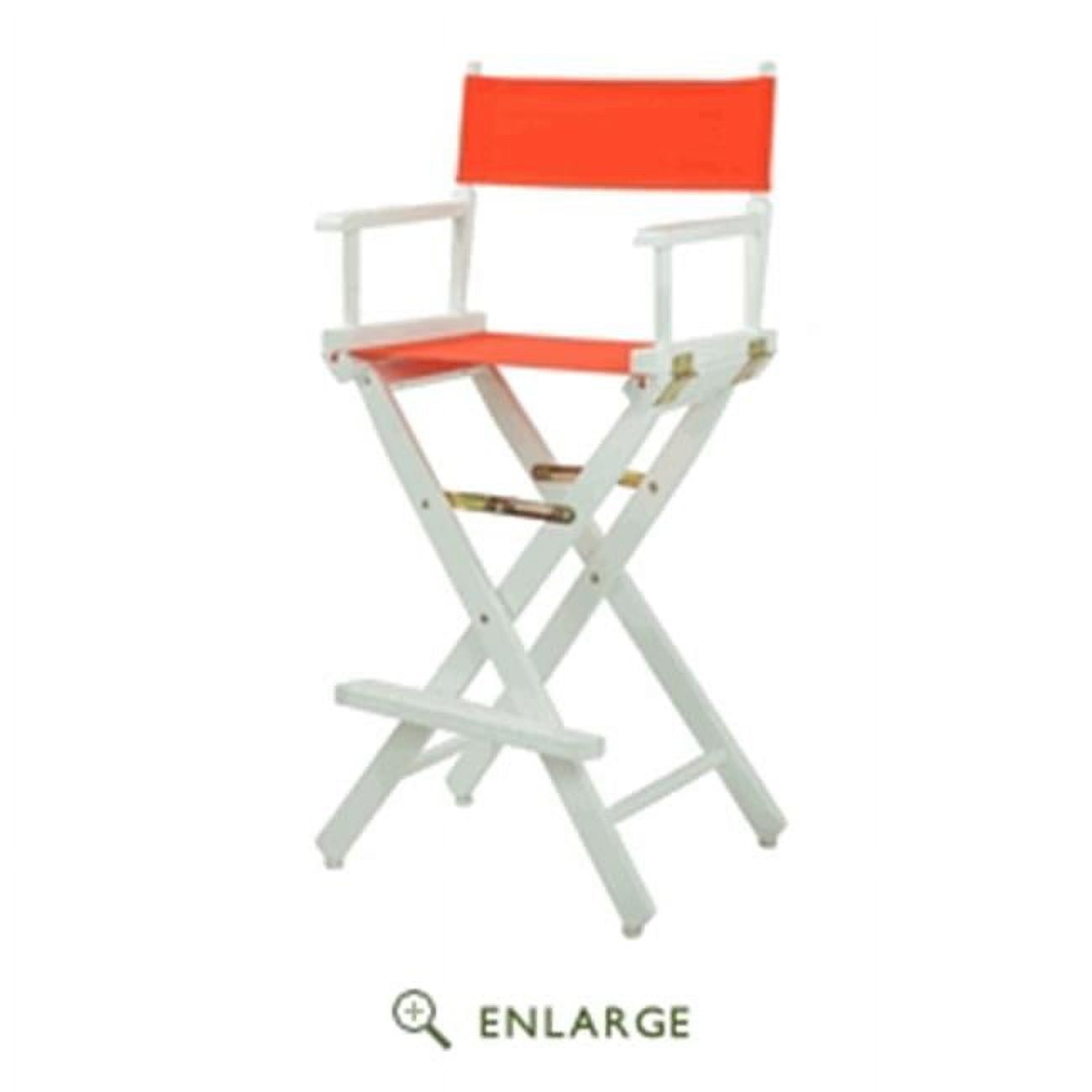 Honey Oak Frame 30" Director's Chair with Orange Canvas