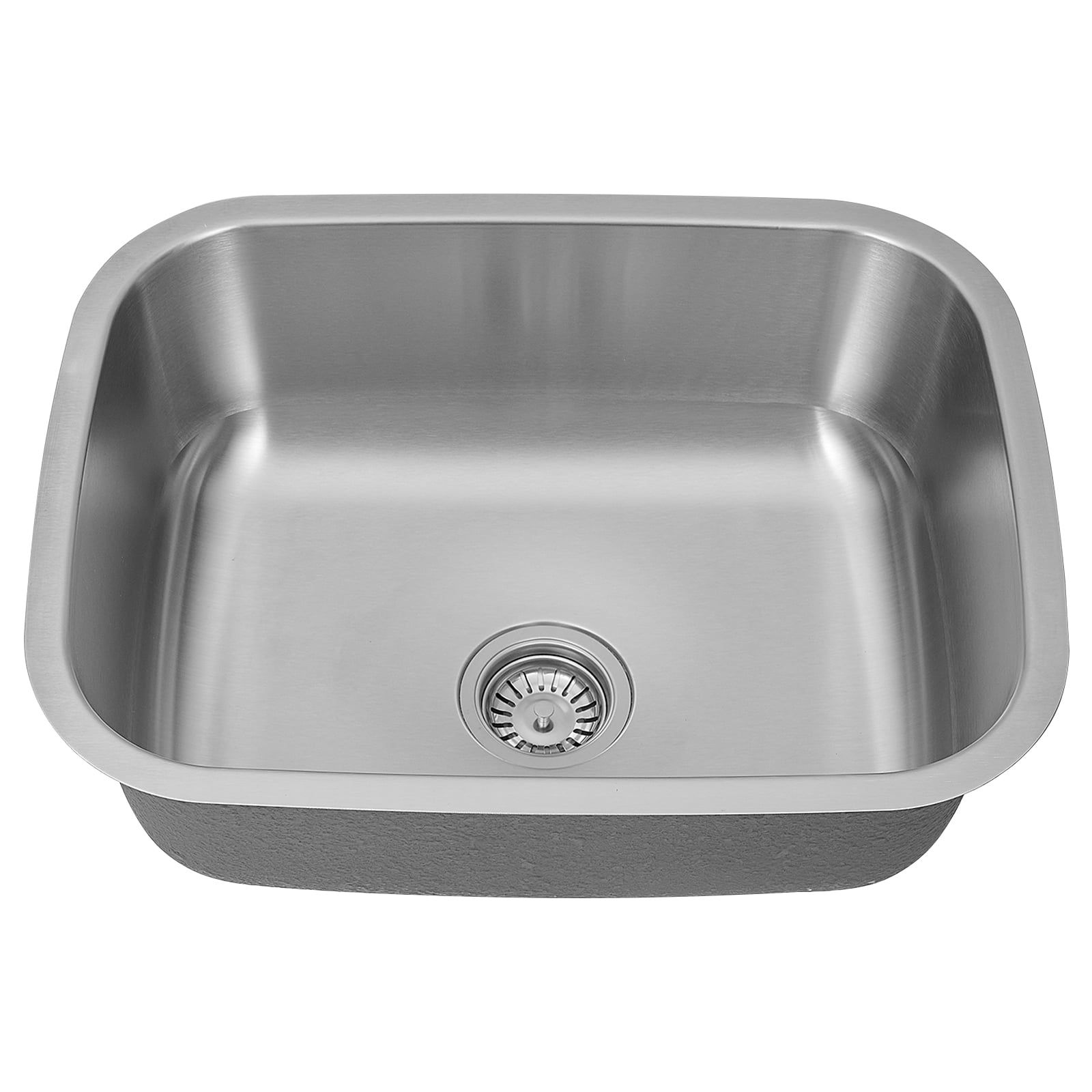 23 Inch Brushed Stainless Steel Single Bowl Drop-In Kitchen Sink