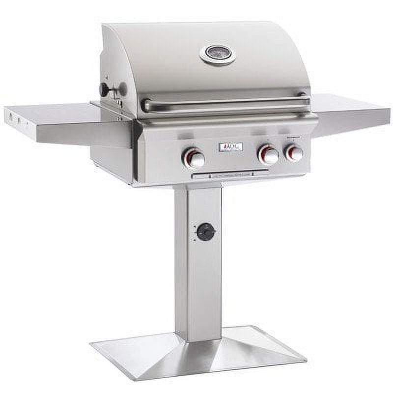 24-Inch Stainless Steel Natural Gas Grill with Rotisserie and Side Burner