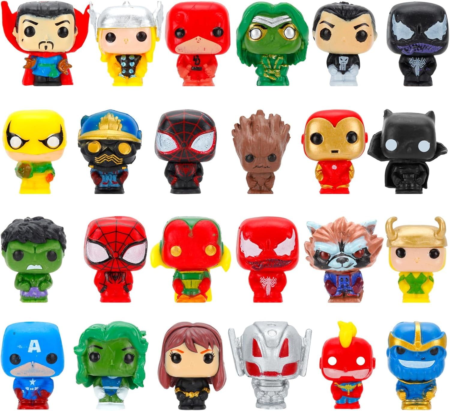 24-Piece Multicolor PVC Superhero Action Figures Set