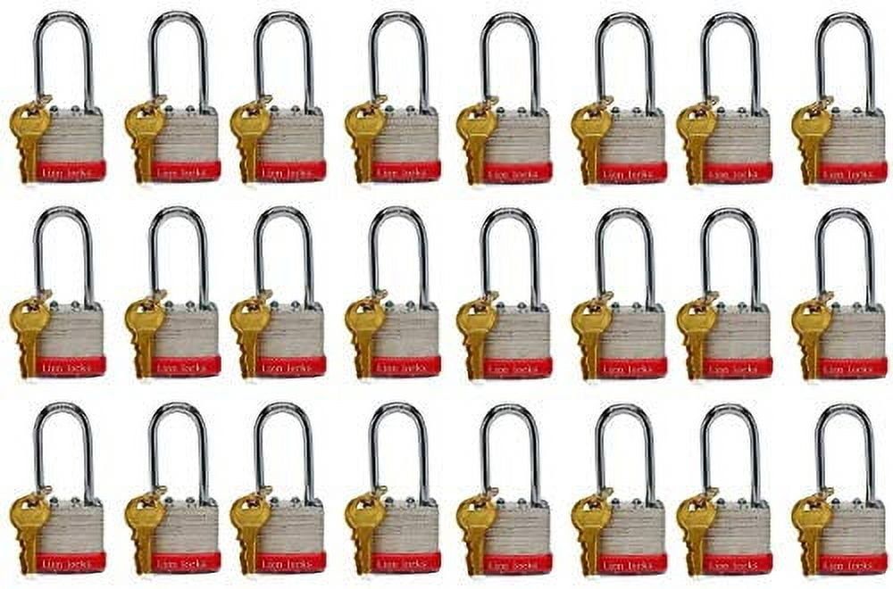 24-Pack Keyed Alike Padlocks with 2" Long Shackle