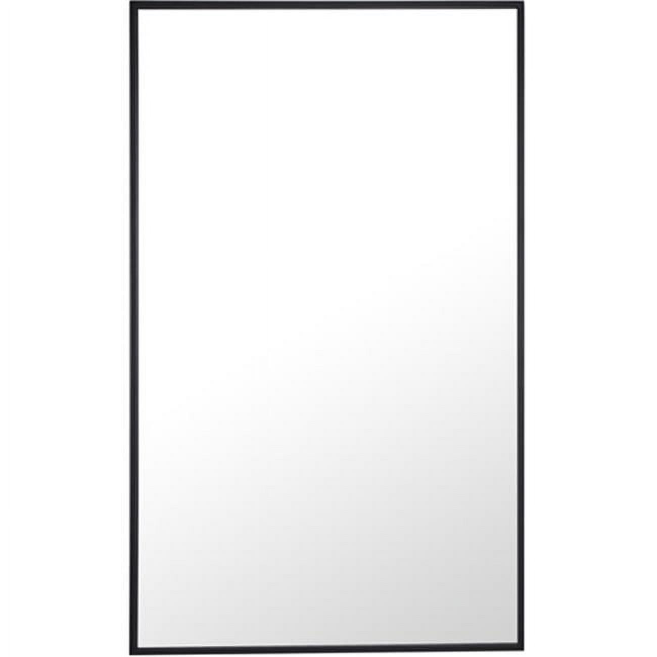 Elegant Eternity 24x32 Black Metal Frame Rectangular Mirror