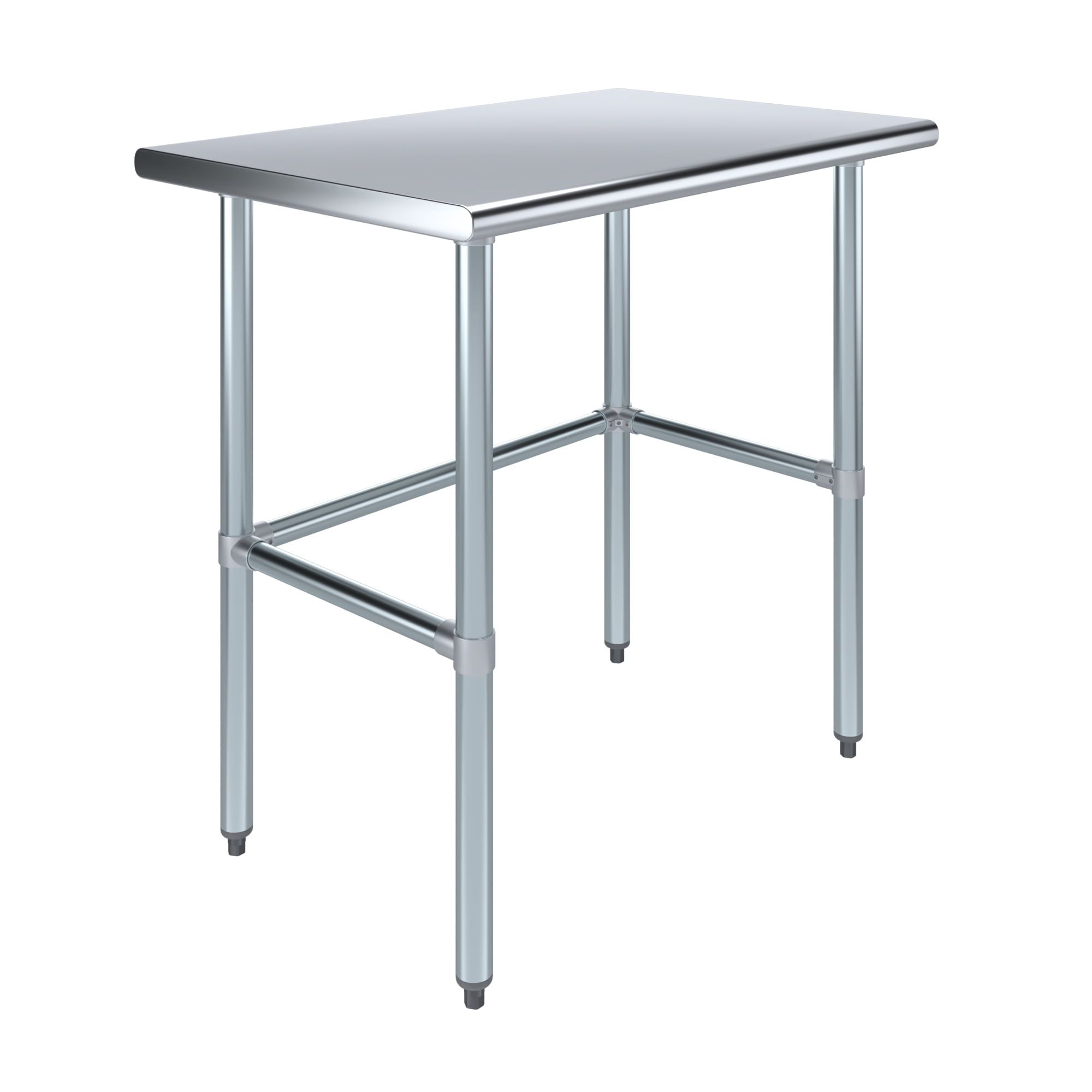 36" Stainless Steel Open Base Work Table with Galvanized Legs