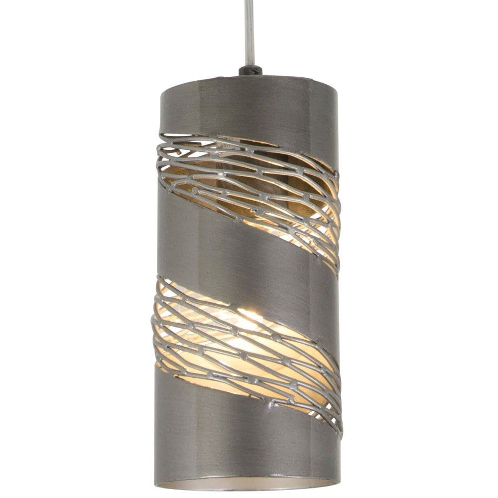 Flow Intrigue Steel Mini-Pendant with Incandescent Light