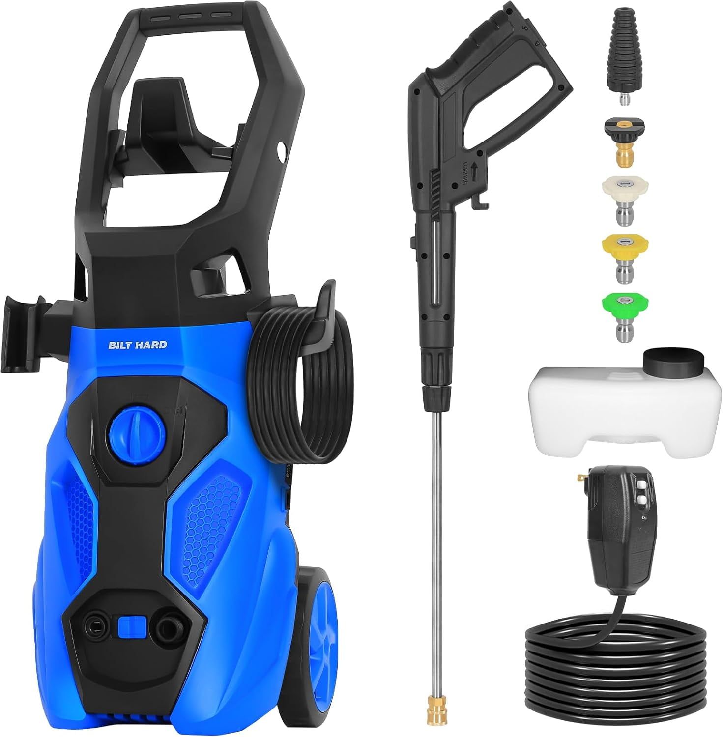 2465 PSI Blue Electric Pressure Washer with Stainless Steel Wand