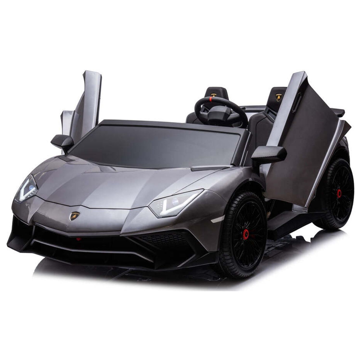 24V Grey Lamborghini Aventador 2 Seater Ride-On Car