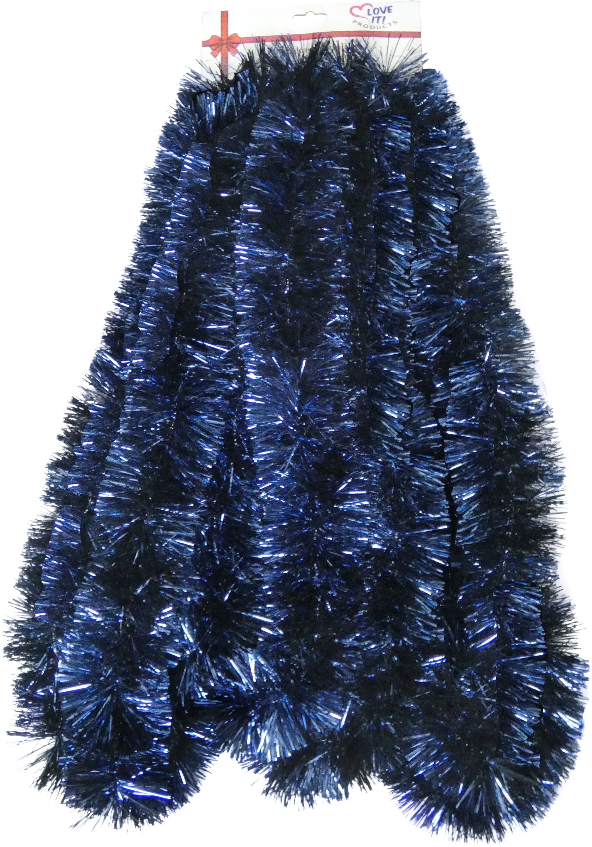 Navy Blue 25 Ft. Outdoor Artificial Tinsel Garland