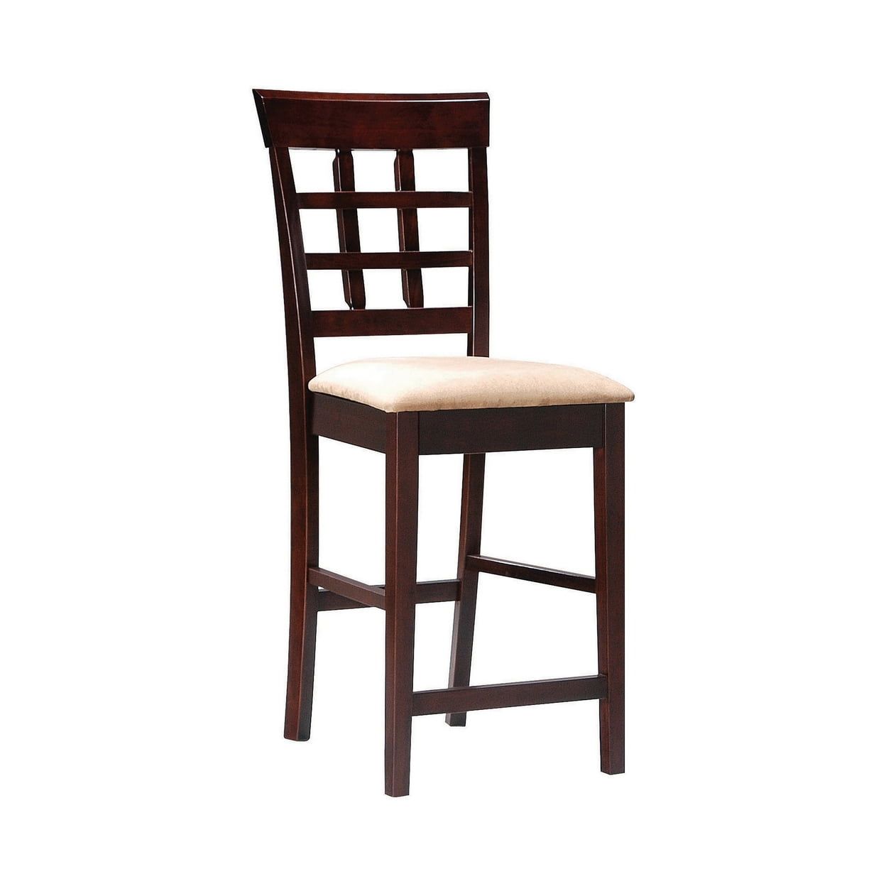 Adjustable Swivel Brown Wood Counter Height Stool