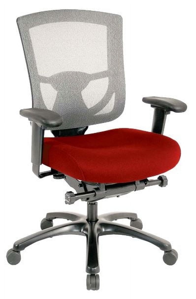 Slate Gray Mesh-Fabric Swivel Task Chair with Black Frame