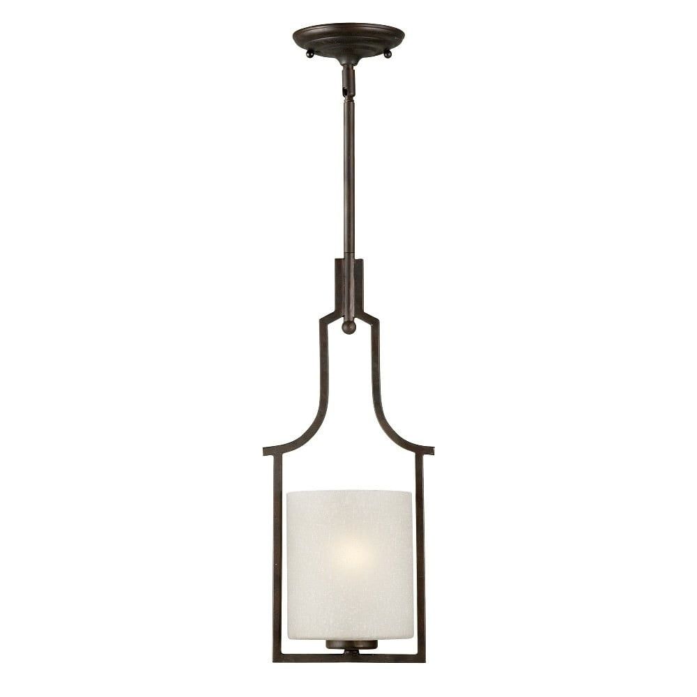 Dax Antique Bronze Glass Mini Pendant Light