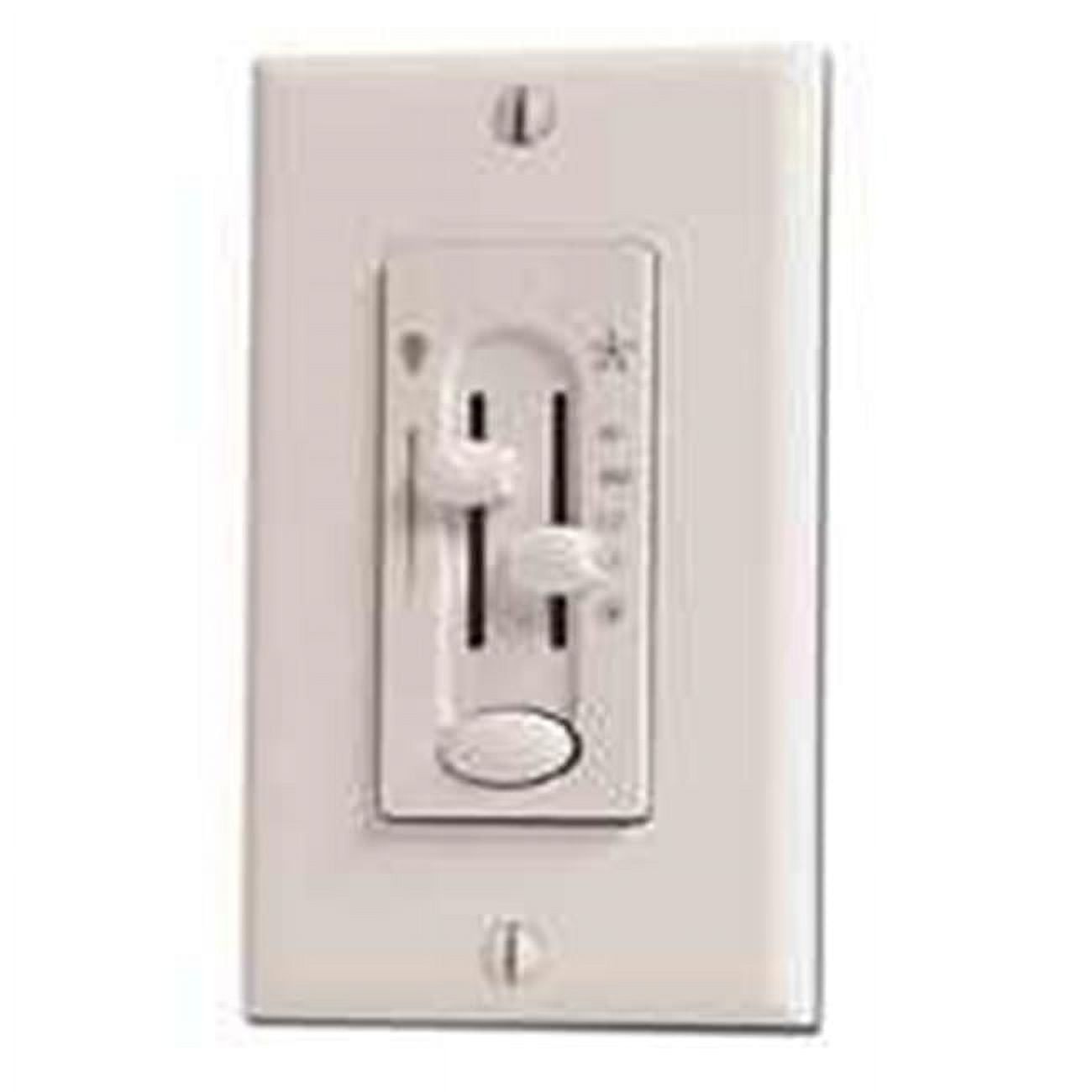 White Dual Slide Fan and Light Wall Control Switch