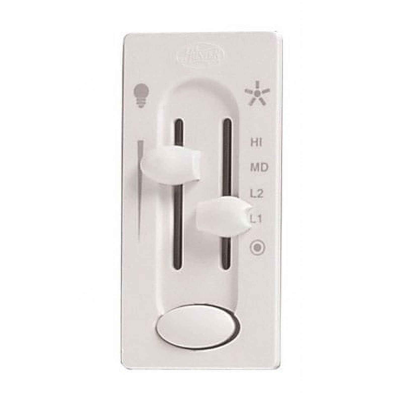 White Dual Slide Fan and Light Wall Control Switch