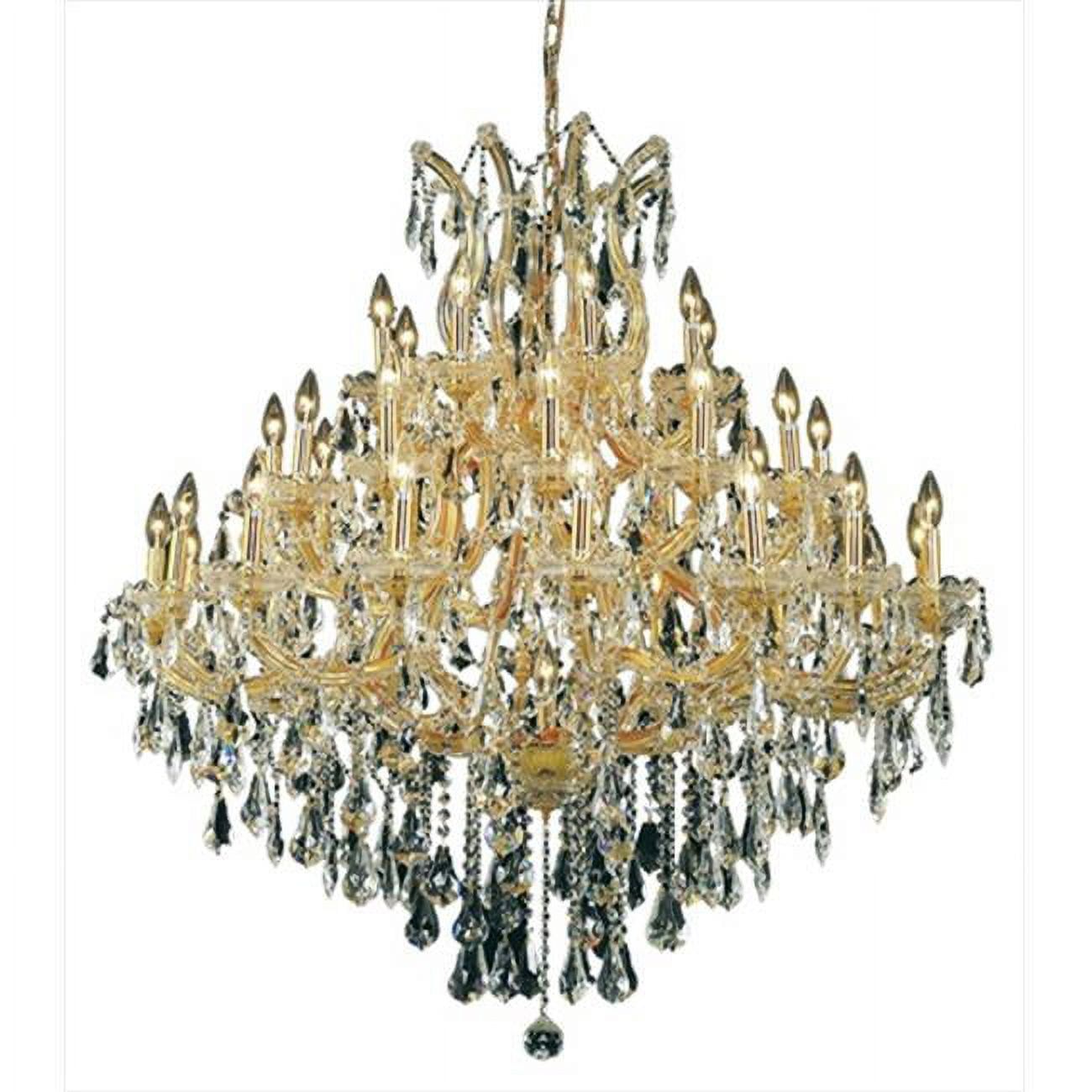 Maria Theresa 37-Light Gold Finish Crystal Chandelier with Royal Cut Trim