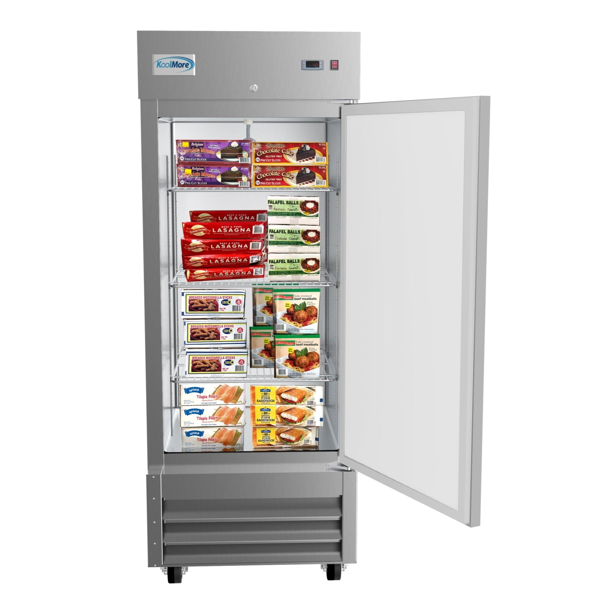 23 cu. ft. Stainless Steel Single Door Reach-In Freezer