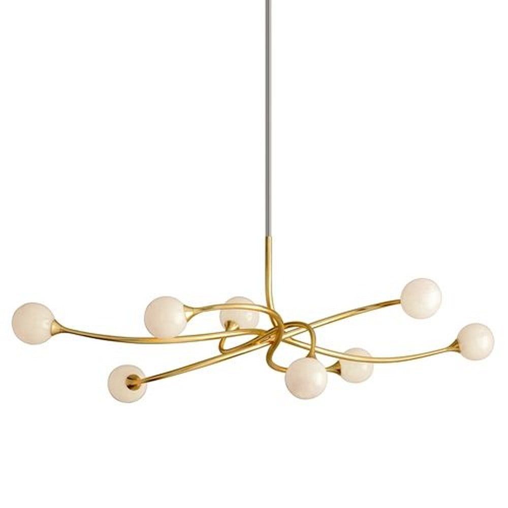 Signature Gold Leaf 60.5" LED Linear Pendant Light