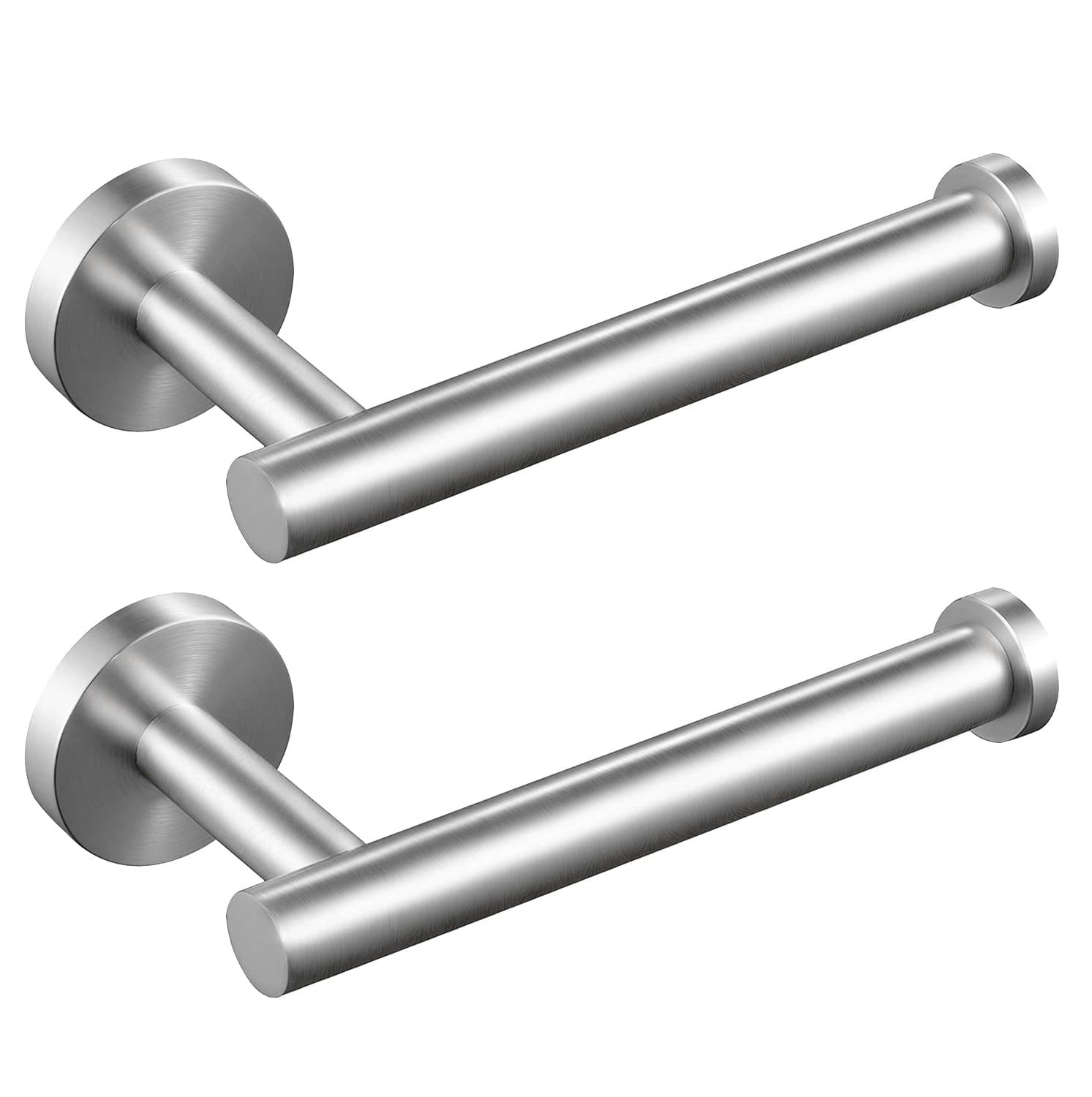 Brushed Nickel Stainless Steel Wall-Mounted Toilet Paper Holder, 2-Pack