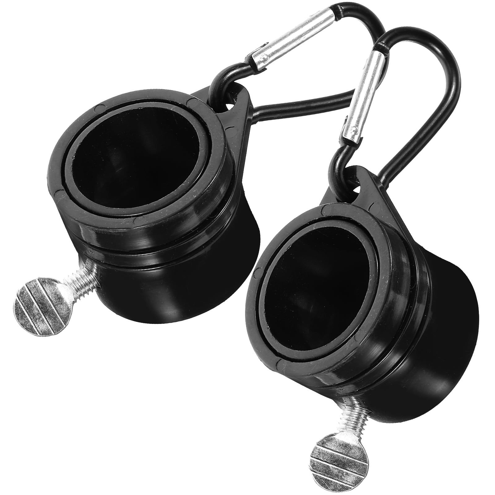 Black Aluminum 360 Degree Rotating Flagpole Rings with Carabiners