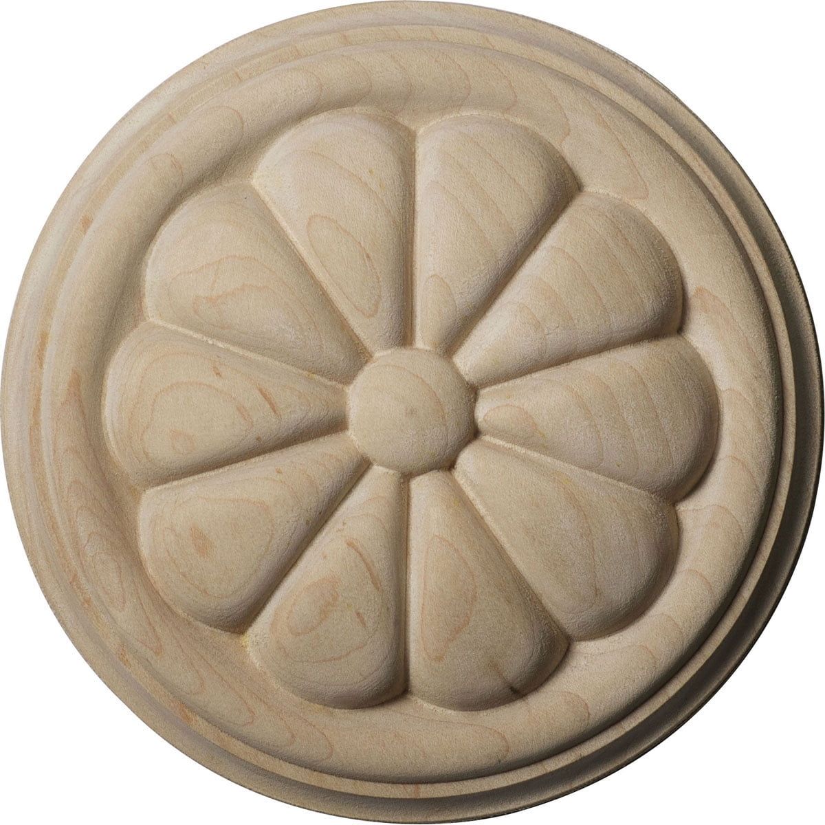 Alder Wood 3.5" Round Decorative Rosette