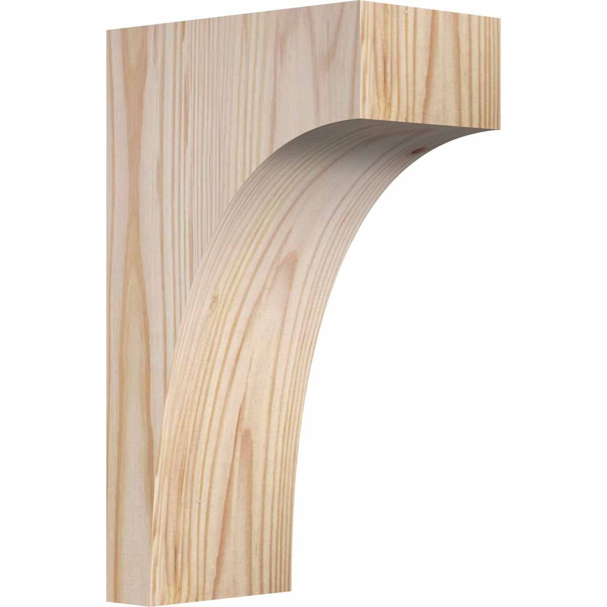 Douglas Fir Smooth Rustic Wood Corbel 3.5"W x 6"D x 10"H