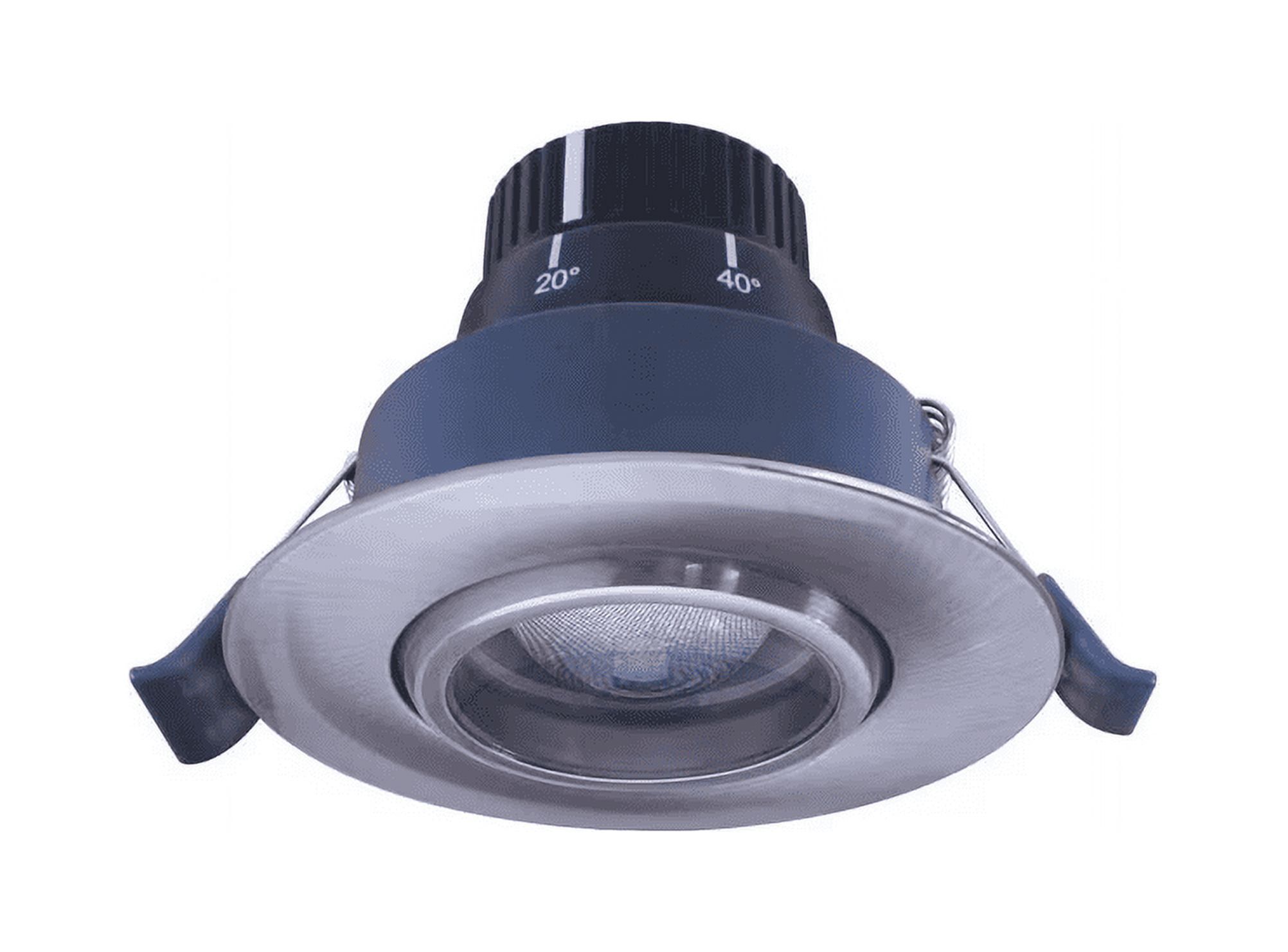 Brushed Steel 2700K Warm White LED Recessed Gimbal Light