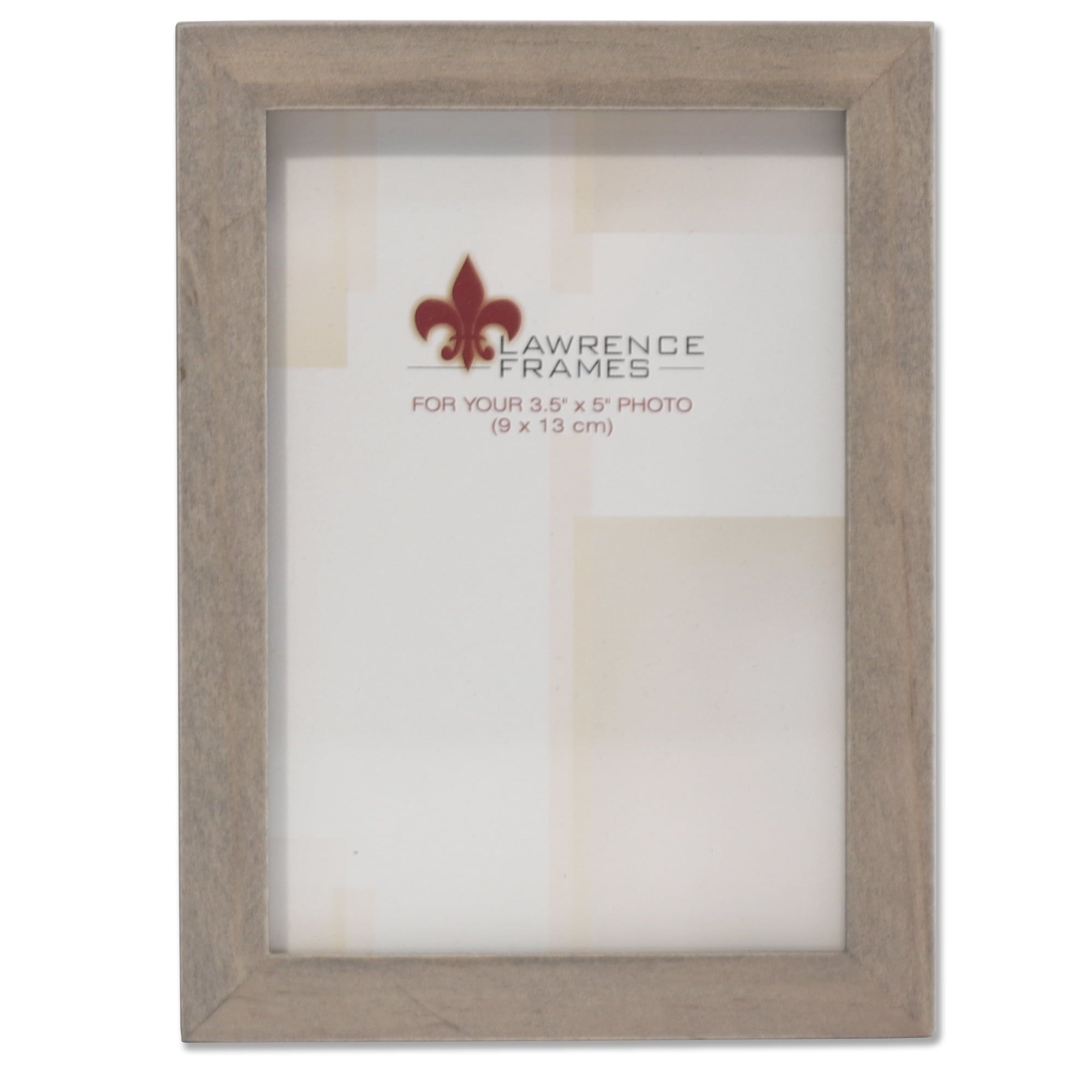 Classic Gray Solid Wood 3.5x5 Tabletop & Wall Photo Frame