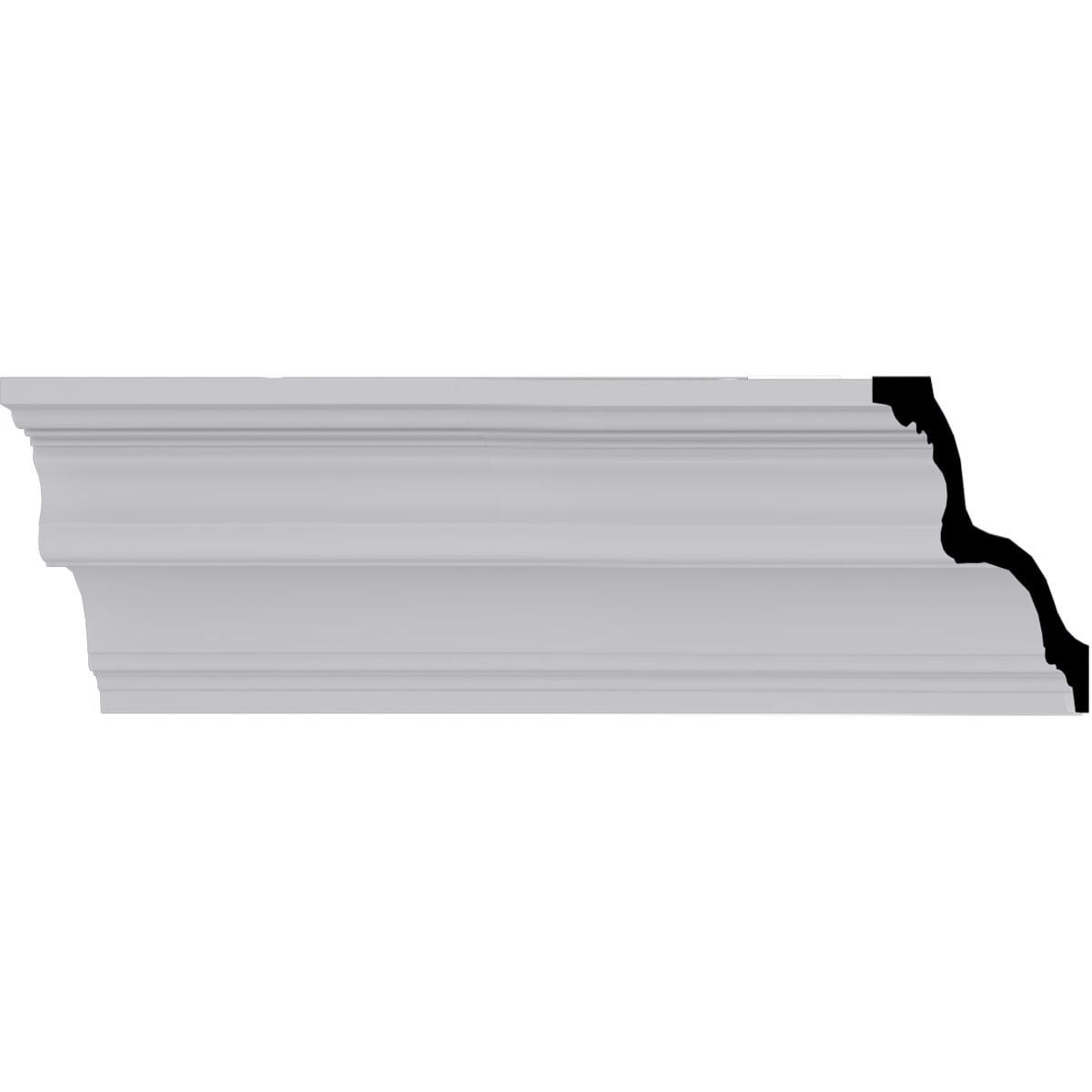 White Polyurethane Traditional Crown Moulding 94.5" Length