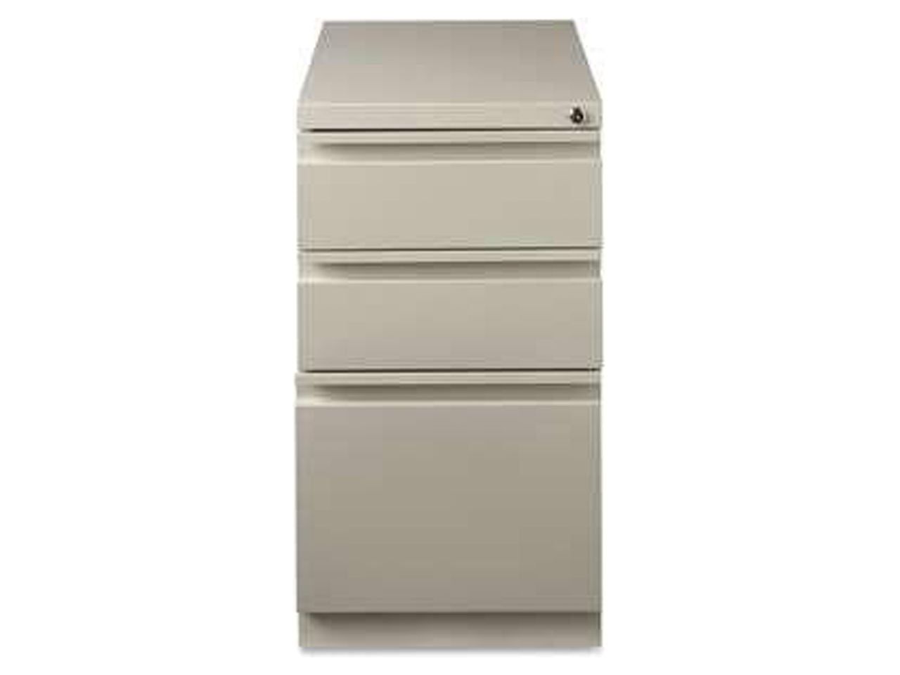 Putty Steel 3-Drawer Lockable Mobile Filing Cabinet