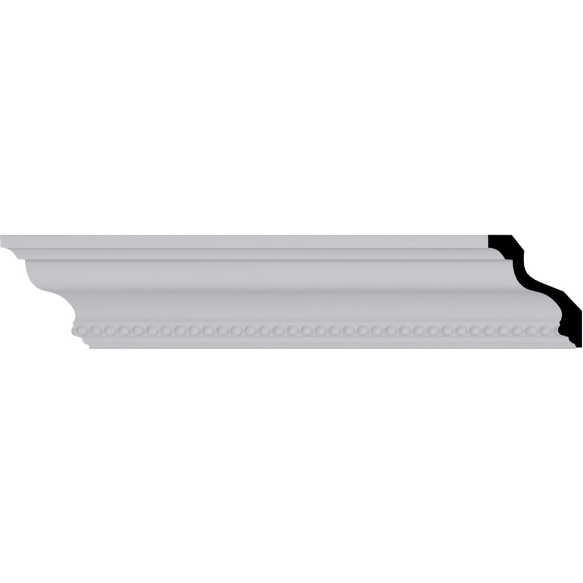 Valeriano Dentil White Polyurethane Crown Moulding 94.5"