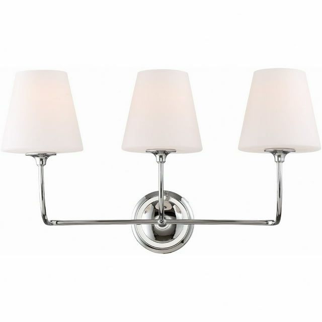 Sylvan Chrome 3-Light Vanity with Glass Shades