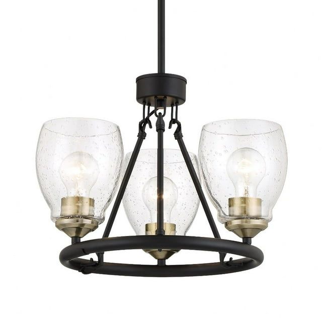 Winsley 3-Light Chandelier with Clear Seeded Glass Shades
