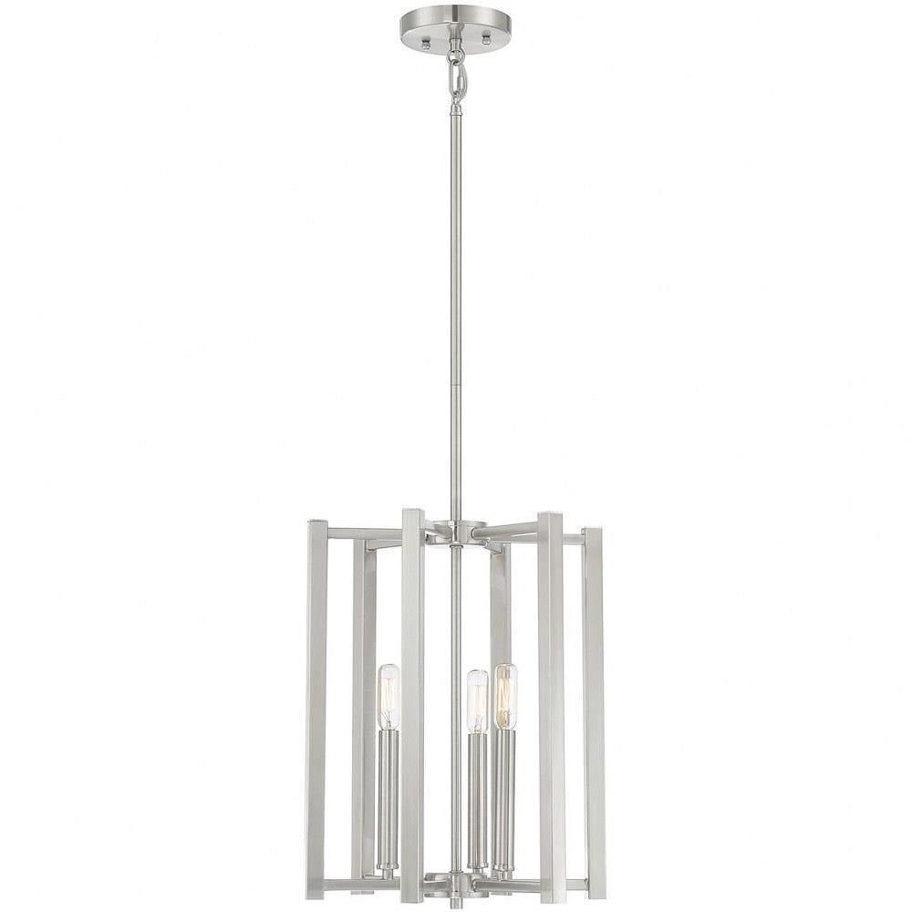 Benson Polished Nickel 3-Light Adjustable Pendant