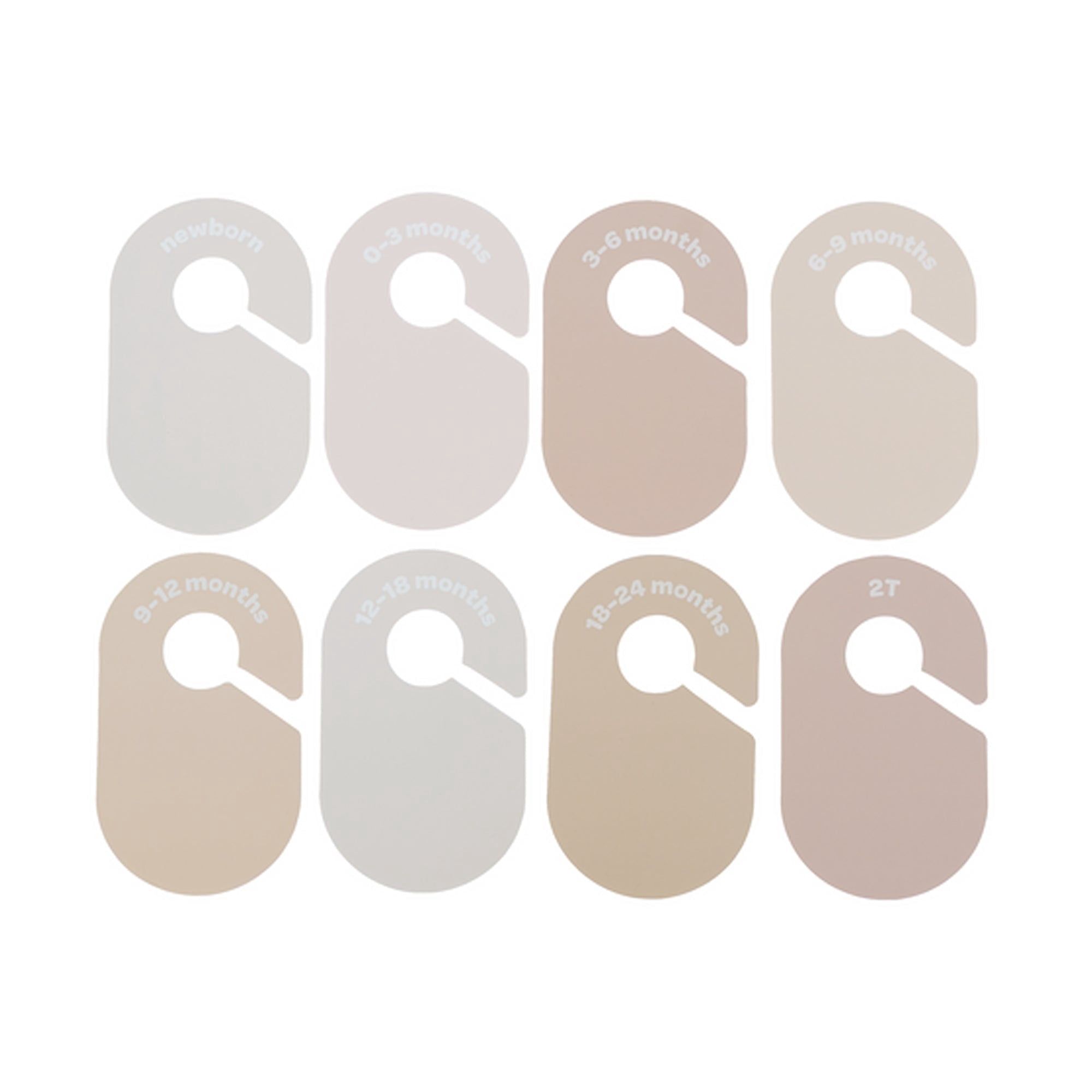 Neutral Polypropylene Baby Closet Dividers Set of 8