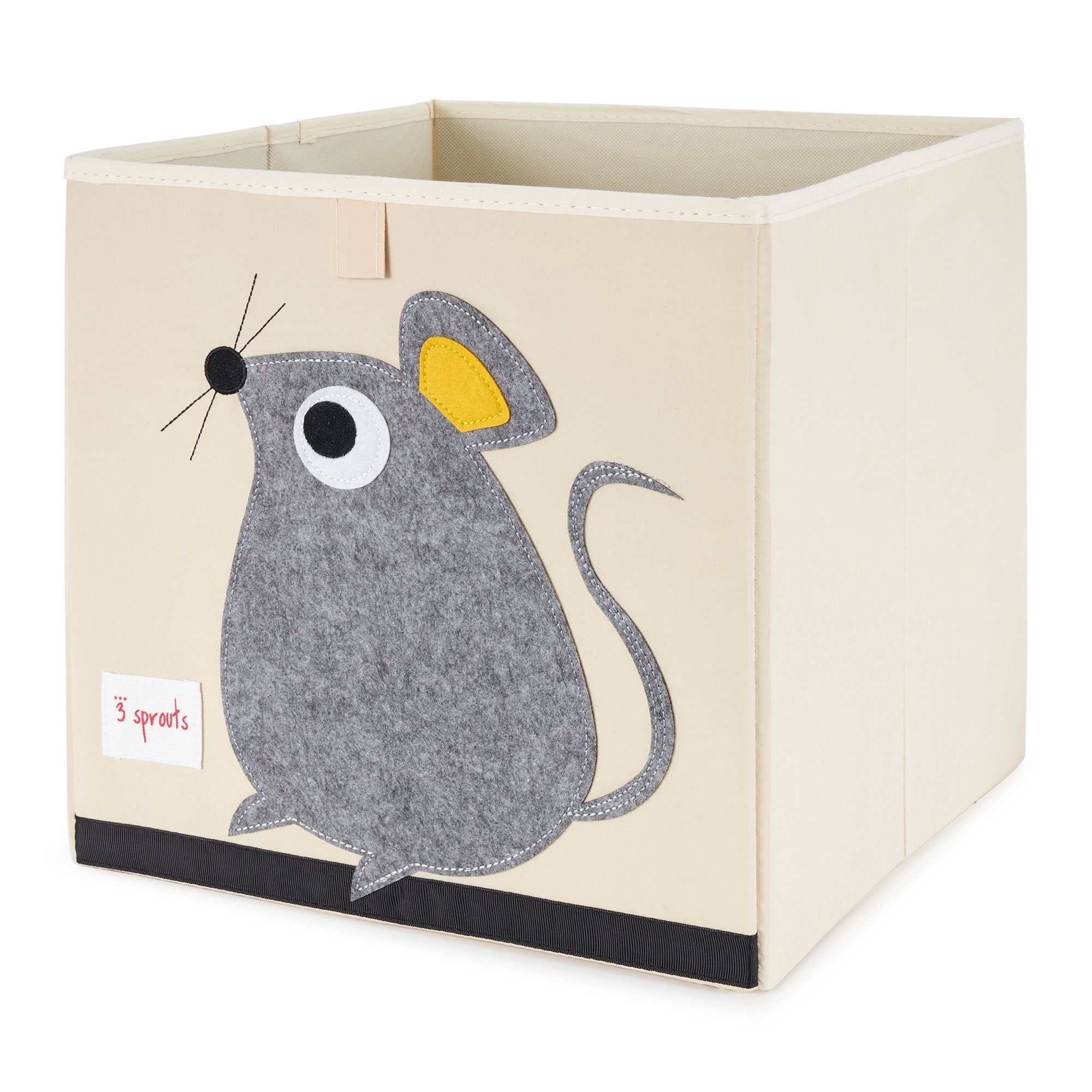 Gray Mouse Foldable Fabric Storage Cube for Kids