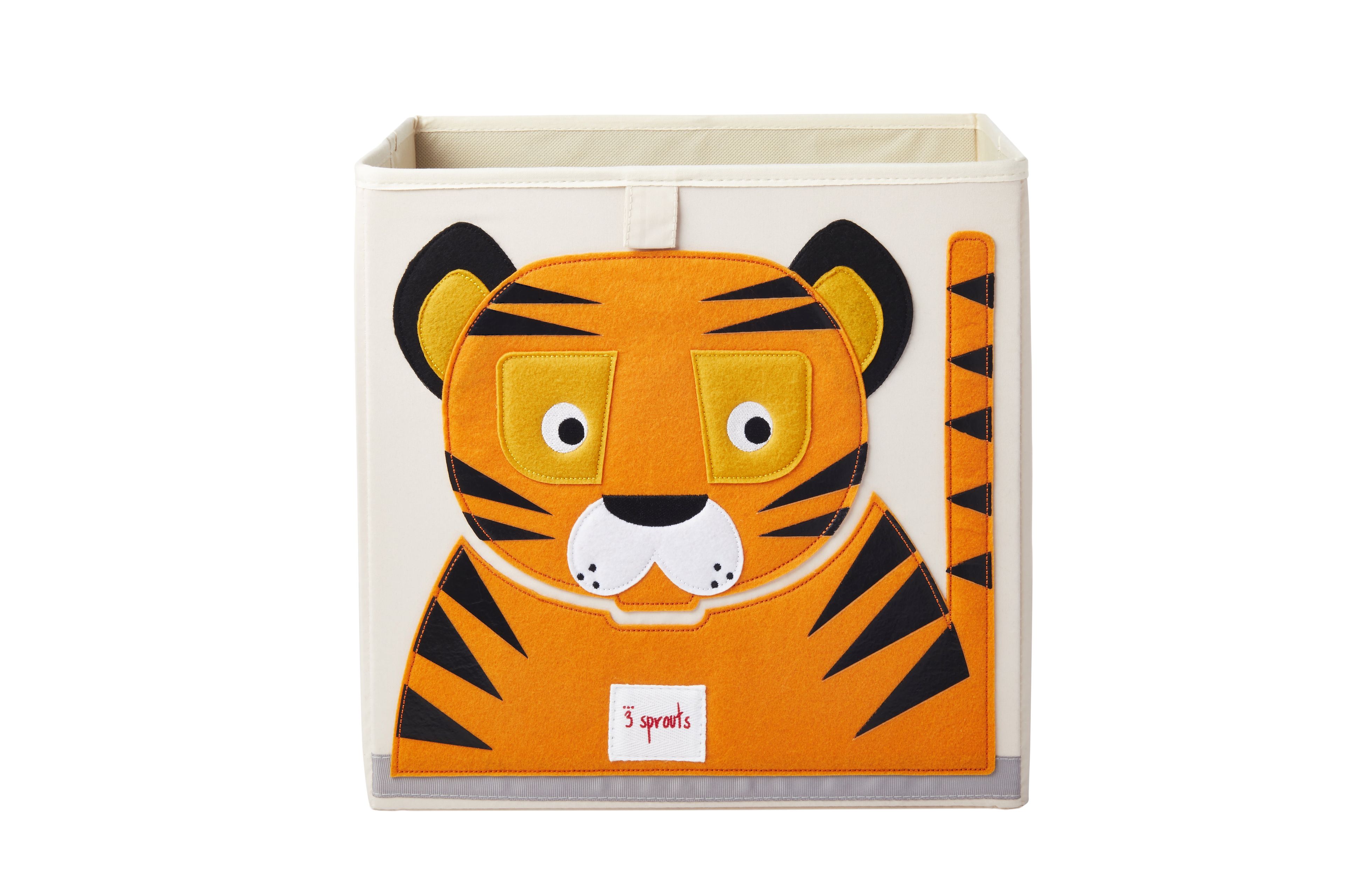 Tiger Themed Foldable Fabric Storage Cube for Kids