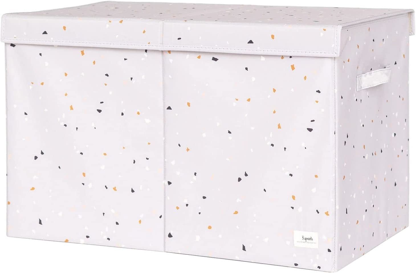 Light Gray Terrazzo Recycled Fabric Folding Storage Chest