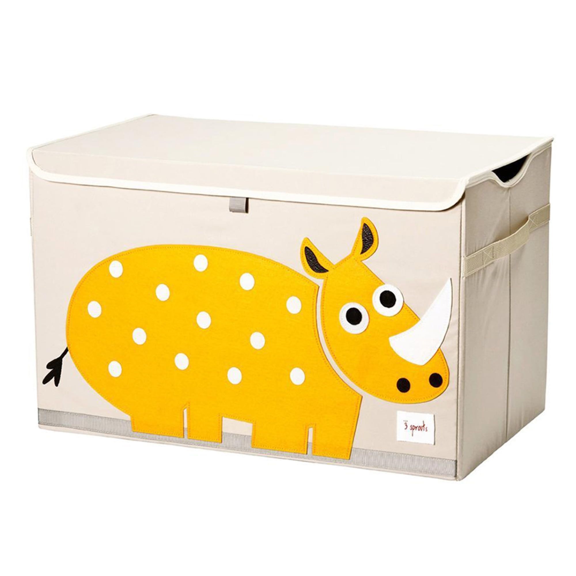 Yellow Rhino Collapsible Toy Chest with Handles