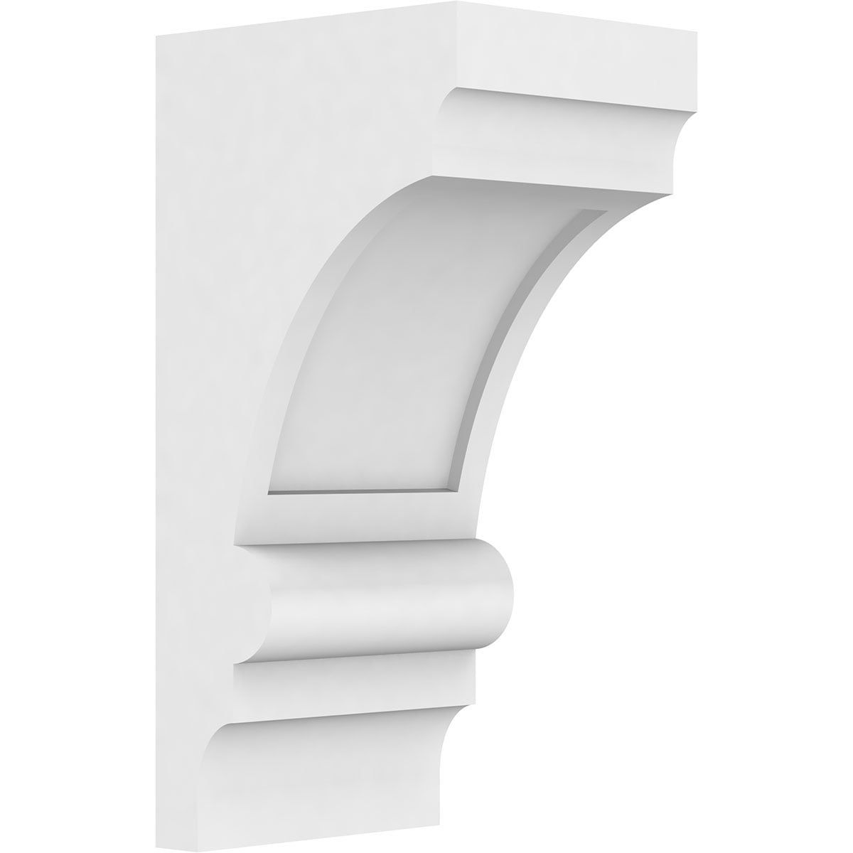 White 8" Architectural Grade PVC Decorative Corbel