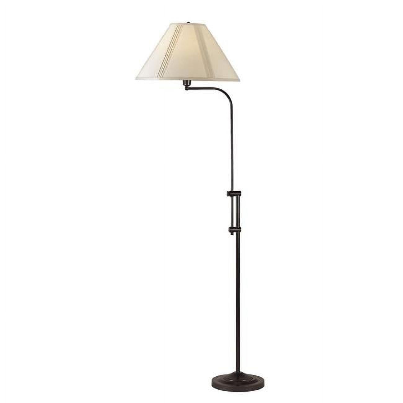 Bronze Adjustable Metal Floor Lamp with 3-Way Switch, 21" Height