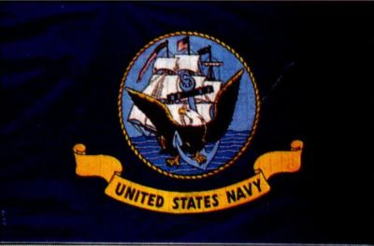 3' x 5' United States Navy Flag with Ship and Eagle