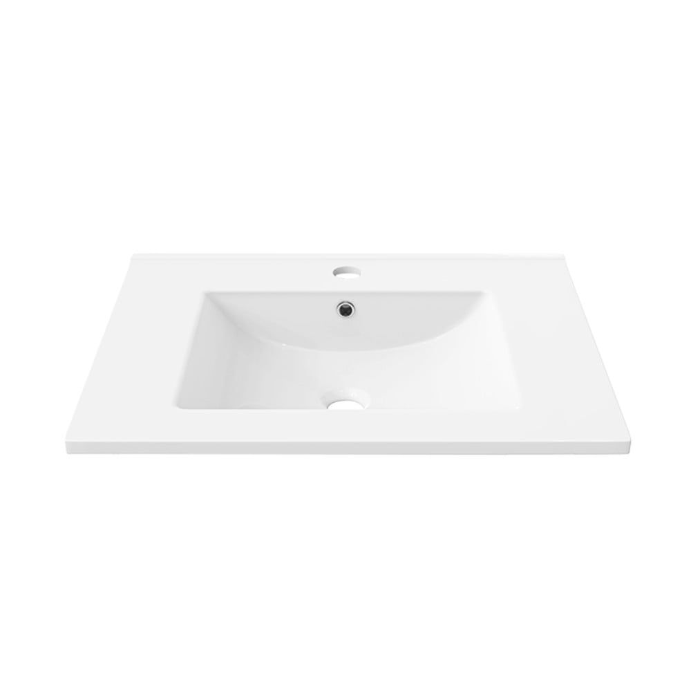 30" White Ceramic Vanity Sink Top