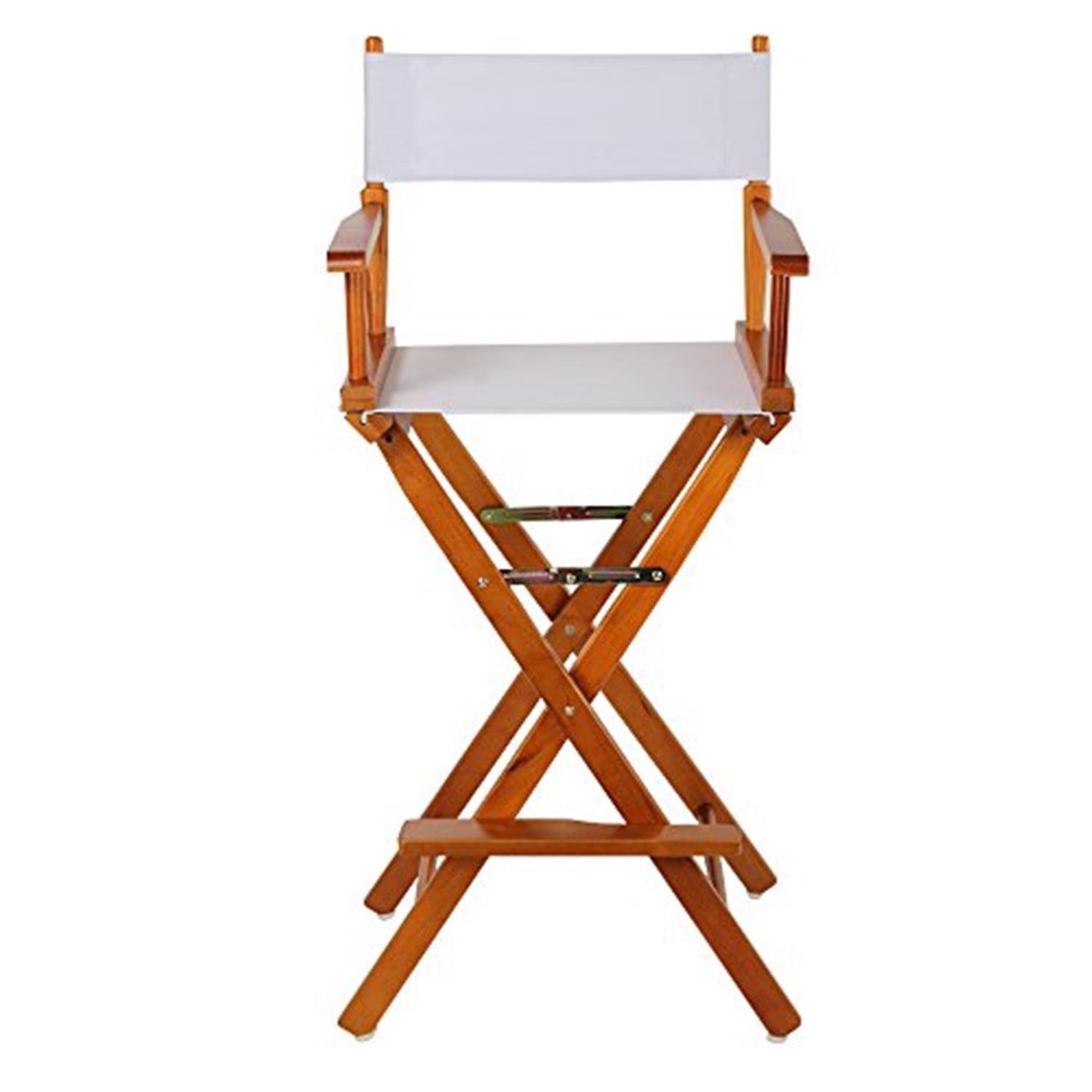 White Canvas and Wood Director's Chair, 45.5" Height