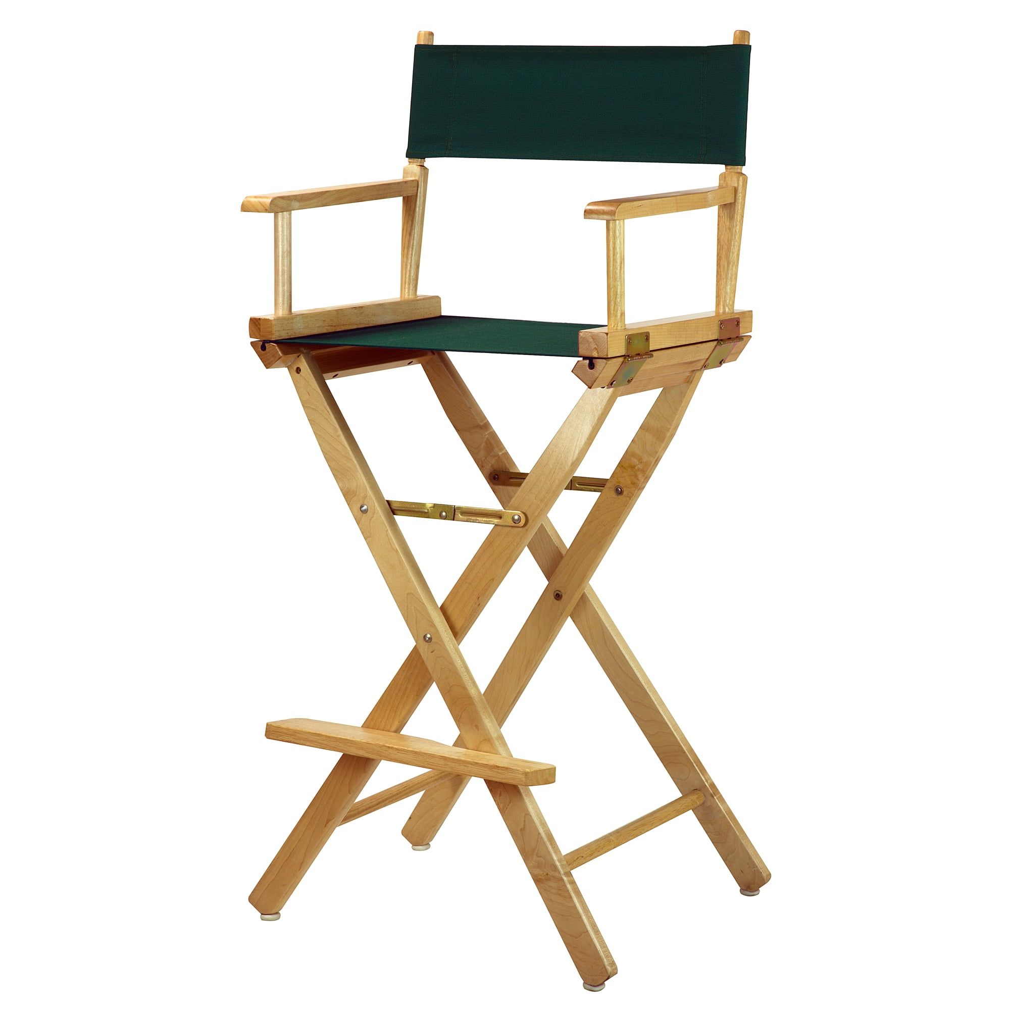 Elegant White Wood Director's Chair with Foldable Design